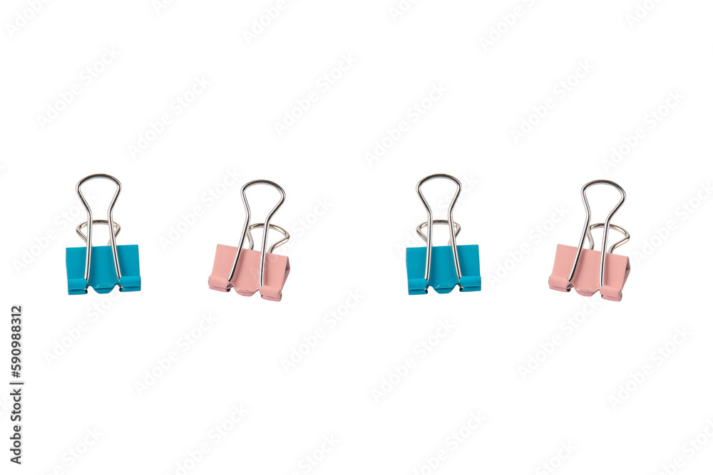 Color paperclip on transparent background. Color paperclip on transparent background.