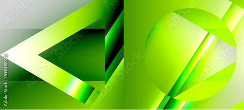 Triangle abstract background with shiny and glossy effects. Vector Illustration For Wallpaper, Banner, Background, Card, Book Illustration, landing page
