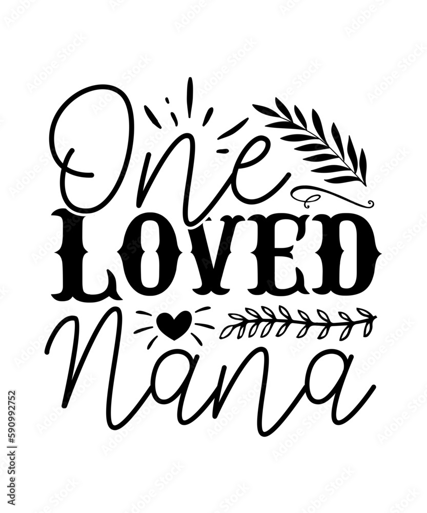 Nana calligraphy hand lettering design Stock Vector | Adobe Stock