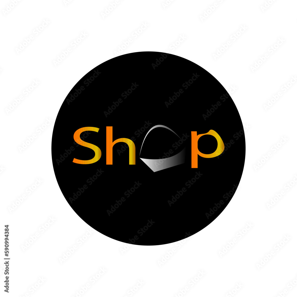 Vector illustration logo design shop suitable for your identity company Vector illustration logo design shop suitable for your identity company