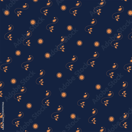 luxury seamless bandla pattern,seamless ready to print pattern design,color drak blue