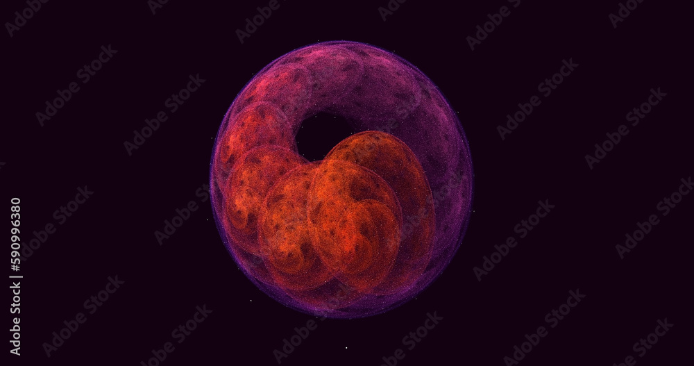 Naklejka premium 3D rendering abstract round light background