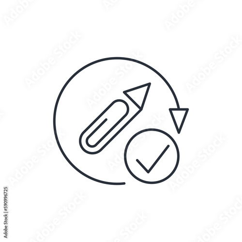 New application. Vector linear icon isolated on white background.