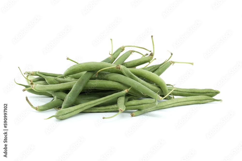 Green beans isolated on a white background Green beans isolated on a white background