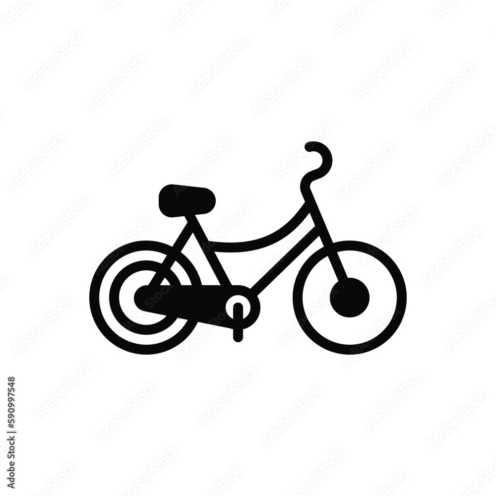 Black solid icon for bicycle Black solid icon for bicycle