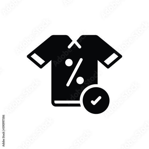 Black solid icon for discounted 