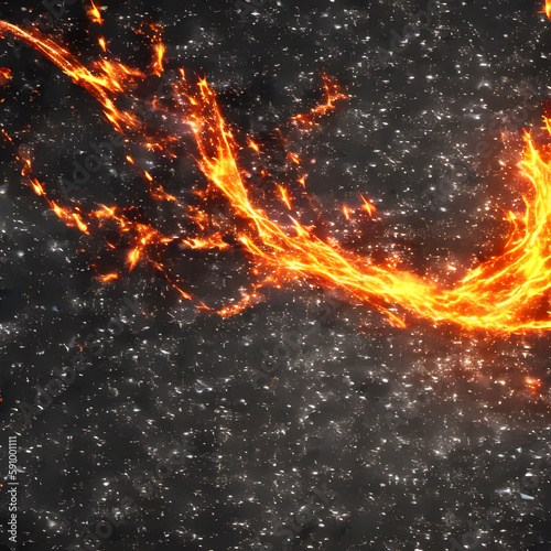 FIRE in the black background | Photoshop File overlay | fire sparks