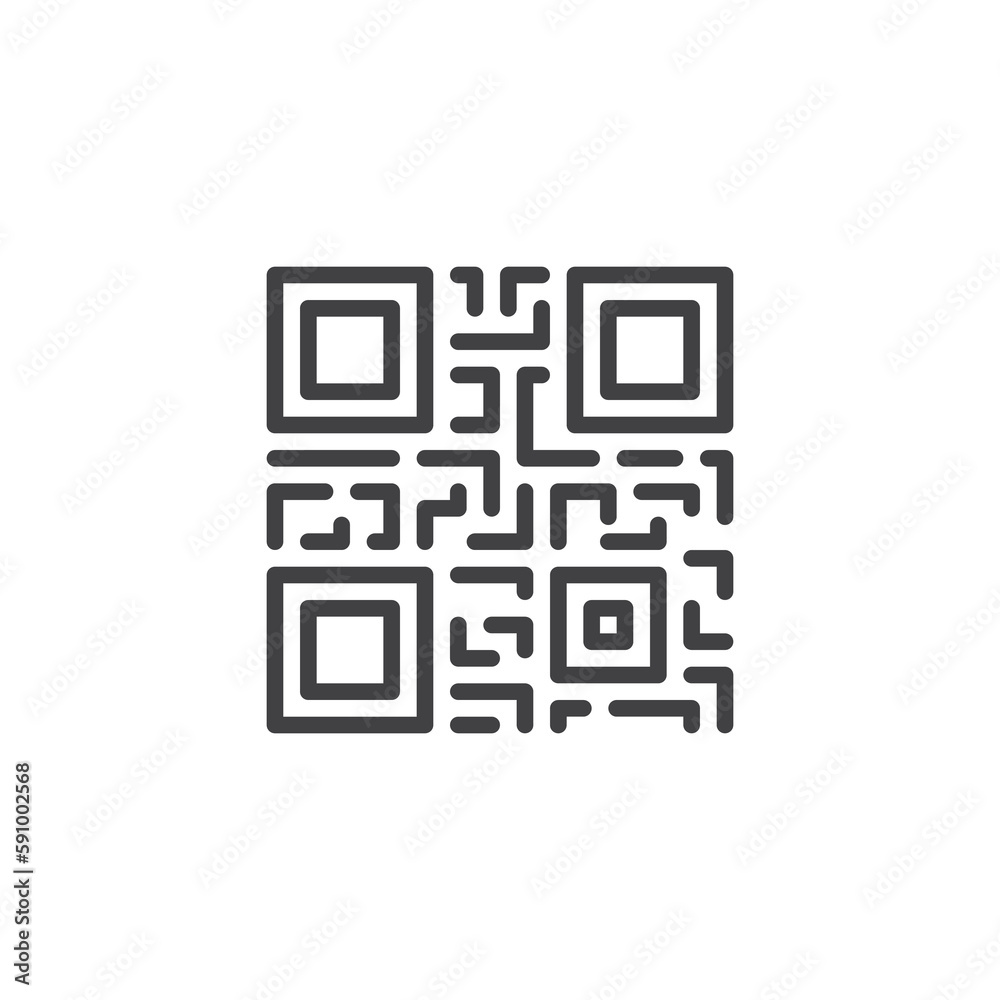 QR code line icon QR code line icon