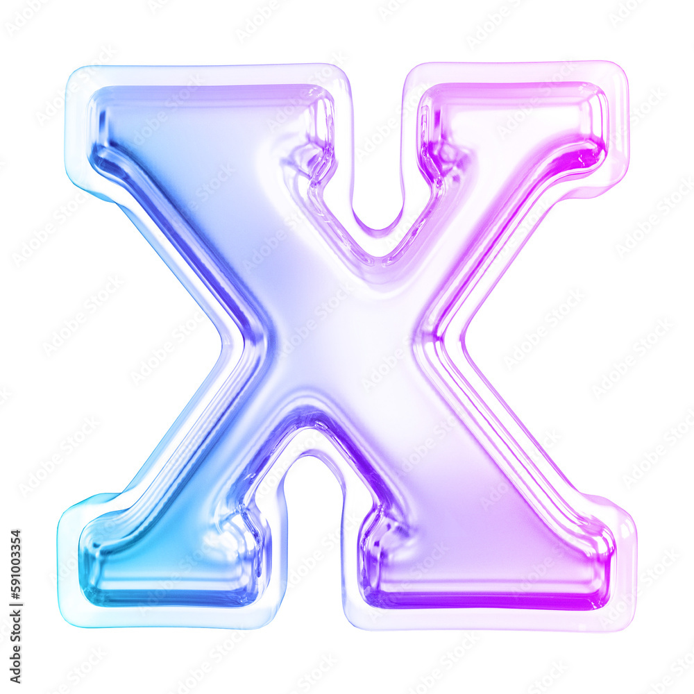 3d Letter X Gradient Font 3d Letter X Gradient Font