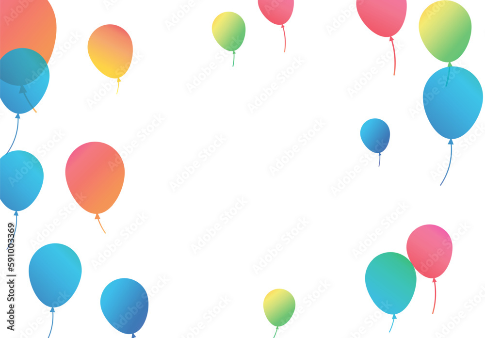 Confetti background with Party poppers and air balloons isolated. Festive vector illustration.Lettering Happy Birthday To You