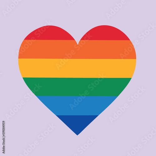 pride day or month lgbt heart with rainbow colors created with Generative AI technology