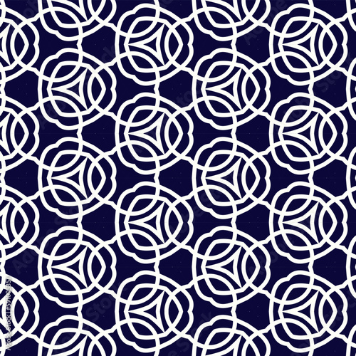 Geometric floral of seamless pattern. Dark and Bright vector backgrounds. 