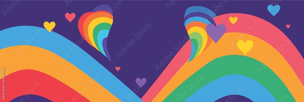 Fototapeta premium lgbt pride day and month rainbow background created with Generative AI technology