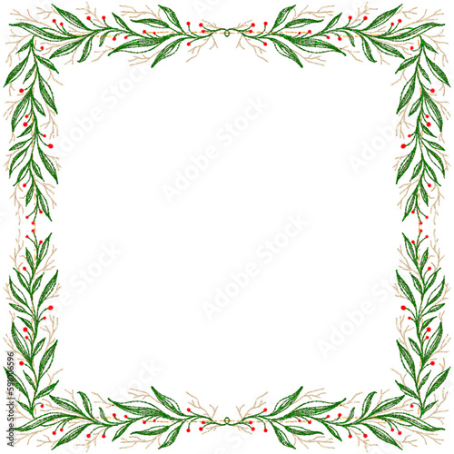 Glitter Christmas frame 