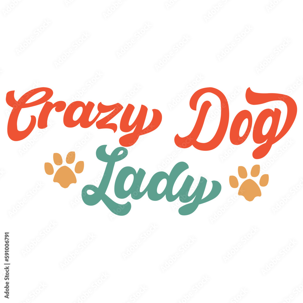Obraz premium Retro Dog T-shirt Design, Vector