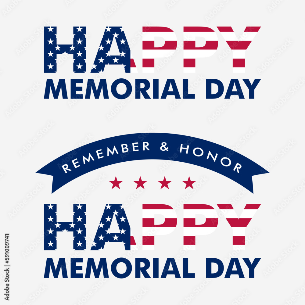 US memorial day Patriot proud label American flag and symbols National independence day 4th July