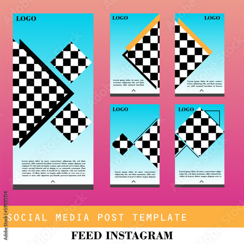Design backgrounds for social media post design template. Set of instagram stories post template suitable for your business promotion photo