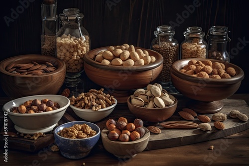 Assorted Nuts Collection, AI Generated