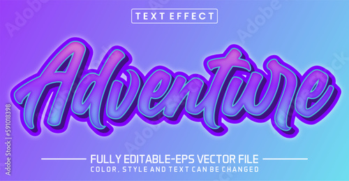 Adventure text editable style effect