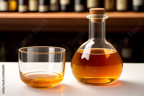 honey bottle isolated in white background