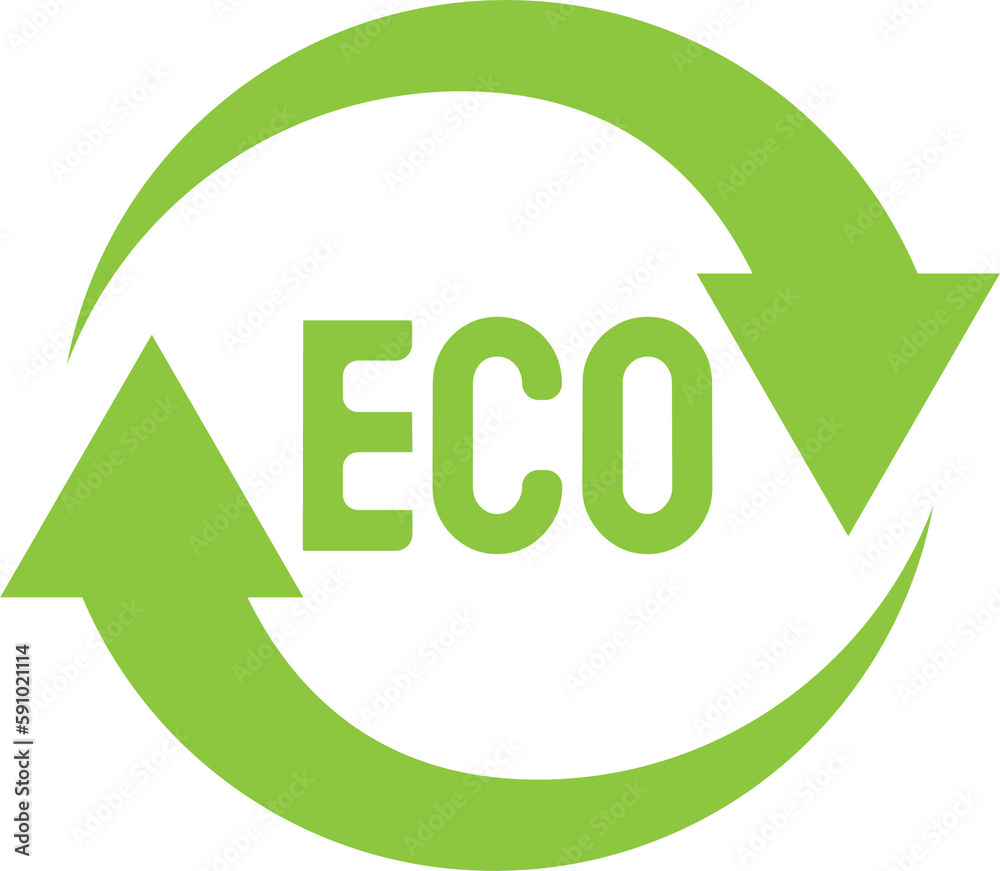 The eco icon for ecology or recycle concept The eco icon for ecology or recycle concept
