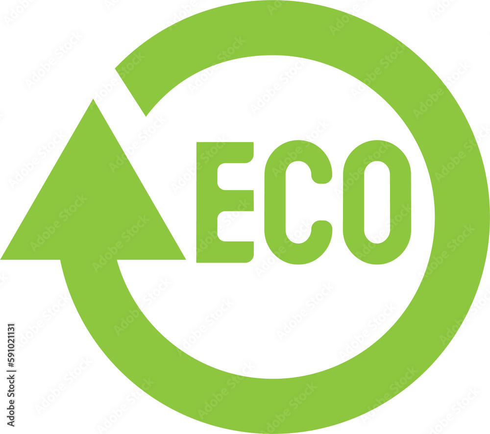The eco icon for ecology or recycle concept The eco icon for ecology or recycle concept