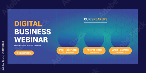 Business conference web banner template