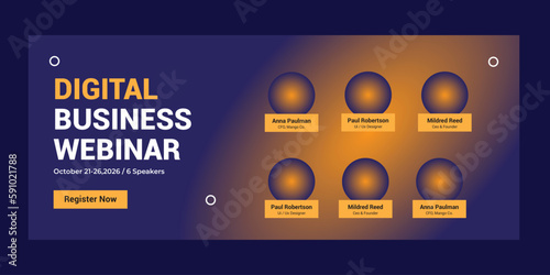 Business conference web banner template