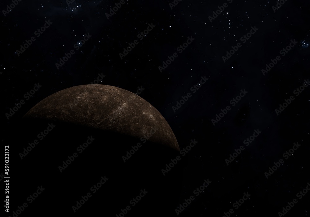 Planet Mercury. Space exploration. Planet Mercury. Space exploration.