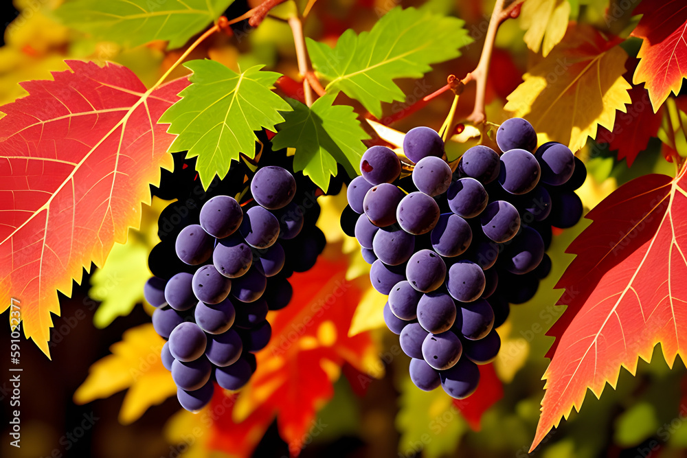 Fototapeta premium grape leaves
