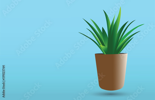Plant with pot free vector arts