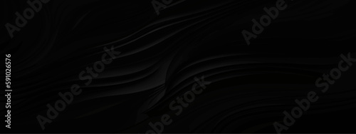 black background. Abstract black wave background. Dark organic smooth line. Black wave abstract business tech background. Smooth elegant black satin texture . 