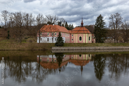 Castle Mitrowicz on a bank of Luznice river in South Bohemia. © Sergey Fedoskin
