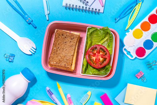 Healthy school meal concept