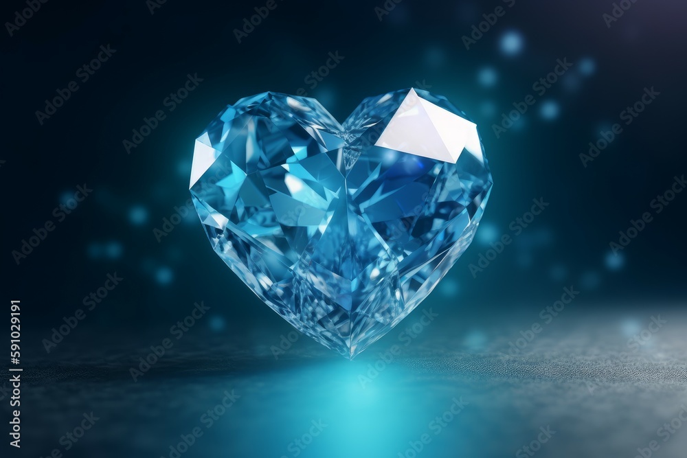 New heart shaped diamond. Generate Ai New heart shaped diamond. Generate Ai