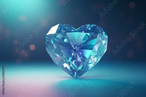 Shaped diamond heart. Generate Ai