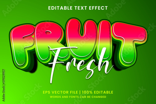 Fruit fresh 3d editable text effect