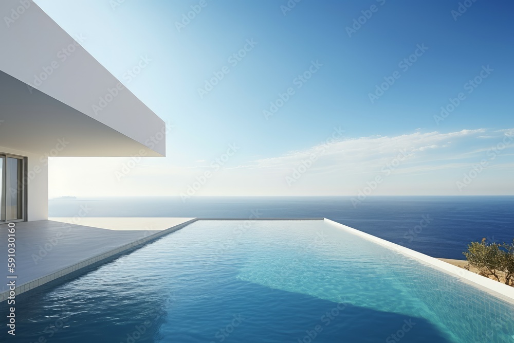 Luxury villa with pool. Generate Ai Luxury villa with pool. Generate Ai