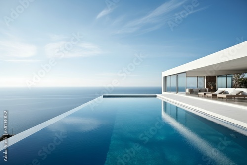 Luxury residential villa. Generate Ai © nsit0108