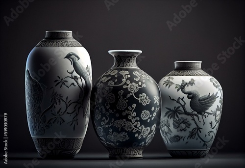 Three Vases. Generative AI