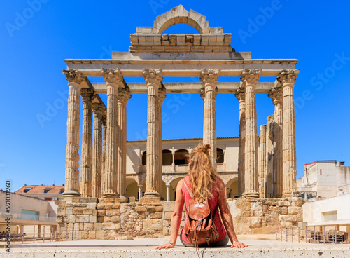The roman temple of Diana- Tour tourism in Merida- Travel in Spain