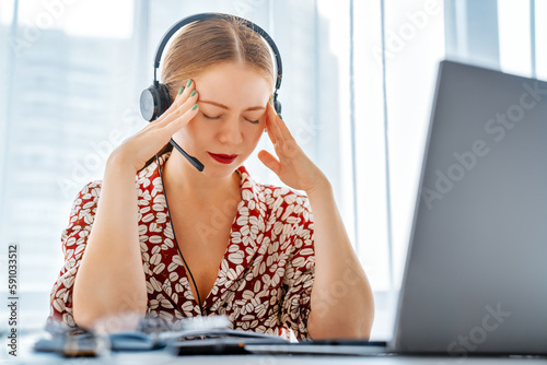 woman working in the office