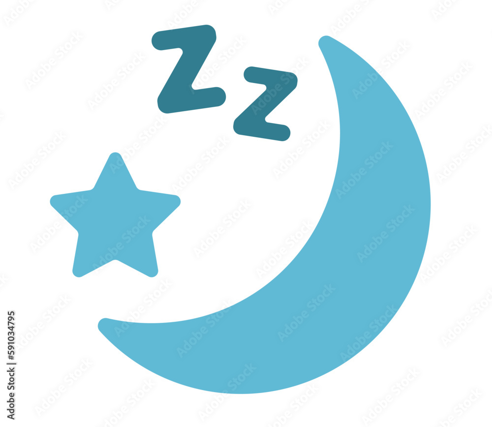 Concept Sleep icons moon star zzz. This illustration is a flat, vector cartoon design featuring sleep-related icons. Vector illustration. Concept Sleep icons moon star zzz. This illustration is a flat, vector cartoon design featuring sleep-related icons. Vector illustration.