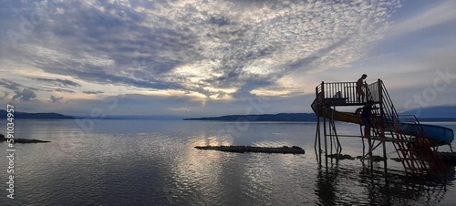 sunset on the beach