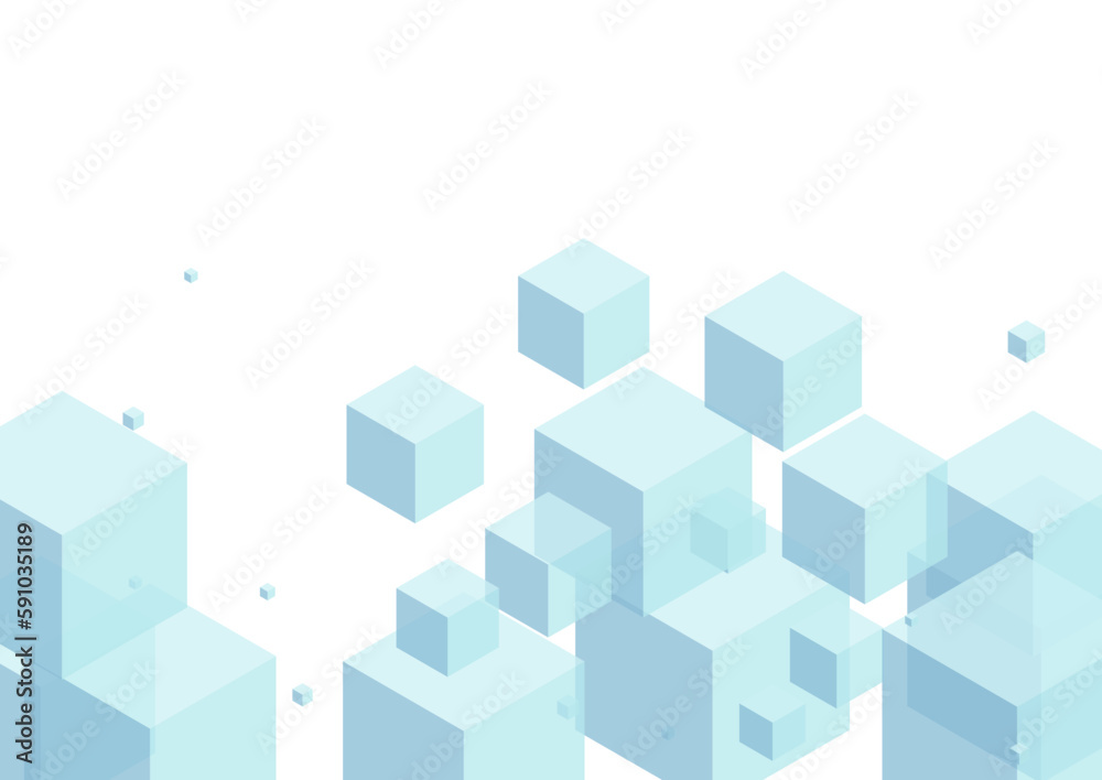 Obraz premium White Box Background White Vector. Geometric Paper Card. Blue-gray Cubic Blank Template. Effect Design. Sky Blue Abstract Block.