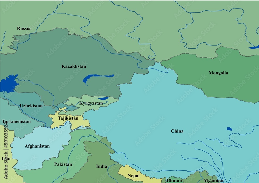 Obraz premium World map classic style grid latlong