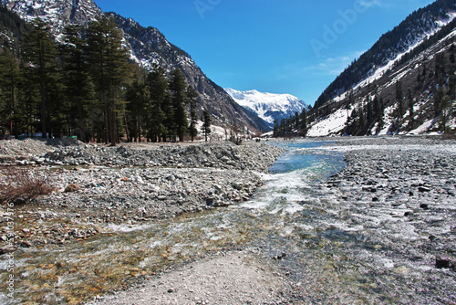 The river of Kalam valley in Himalayas, Pakistan