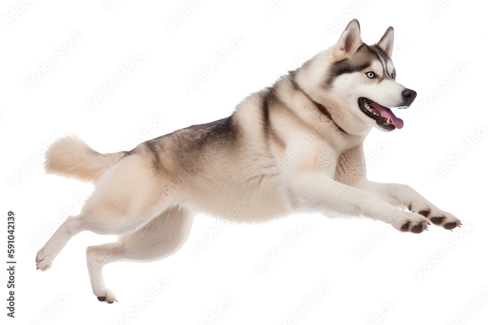 siberian husky dog isolated