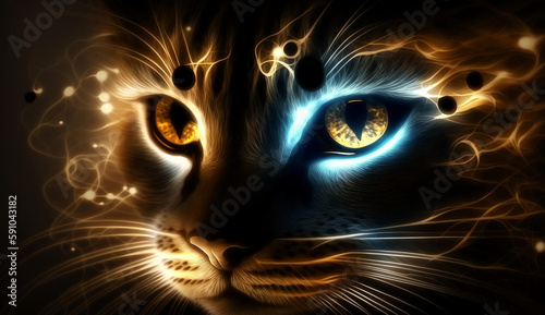 Beautiful Cat Abstract Background. Abstract Light Background. Abstract 3D Background. Gradient design element for Wall art, backgrounds, banners, wallpapers, posters and covers.
