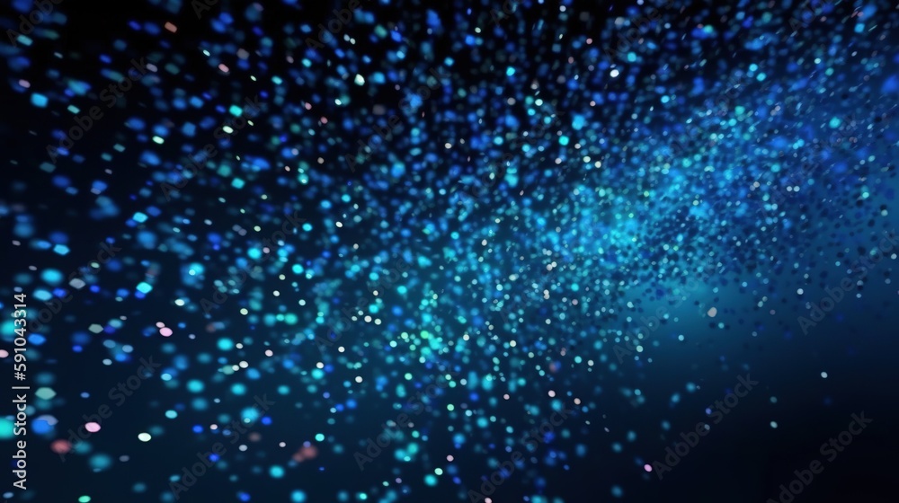 Fototapeta premium Blue particles technology background, blue particles background, blue abstract background. Generative AI